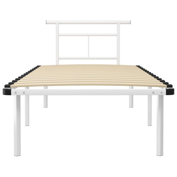 Metallbett Weiß 90x200 cm