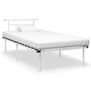 Metallbett Weiß 100x200 cm