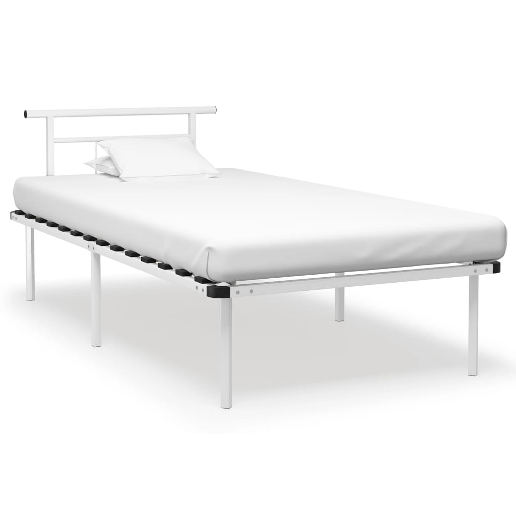 Metallbett Weiß 100x200 cm