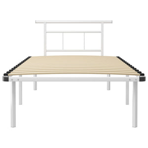Metallbett Weiß 100x200 cm