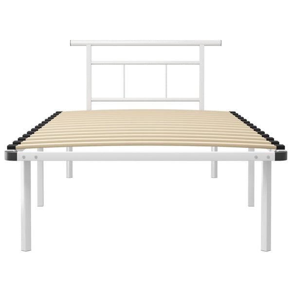 Metallbett Weiß 100x200 cm