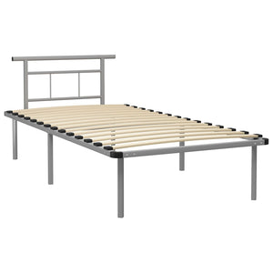 Metallbett Grau 100x200 cm