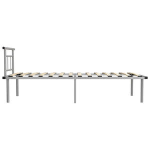Metallbett Grau 100x200 cm
