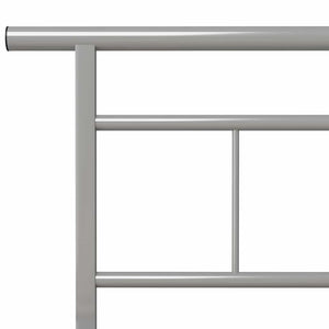 Metallbett Grau 100x200 cm