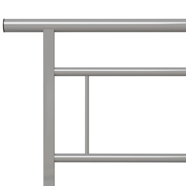 vidaXL Bed Frame Grey Metal 140x200 cm