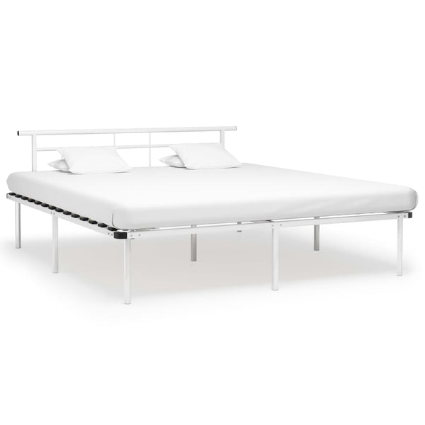 vidaXL Cadre de lit blanc métal 200x200 cm