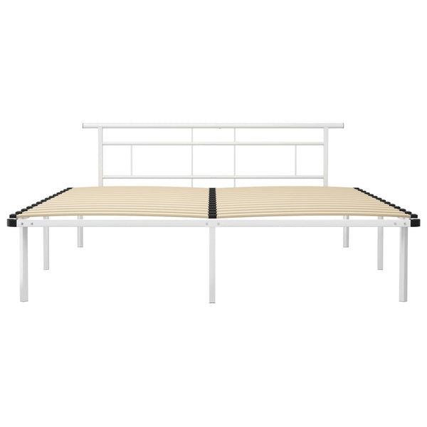 vidaXL Cadre de lit blanc métal 200x200 cm