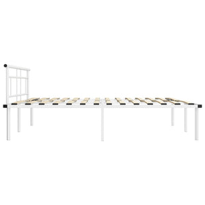vidaXL Cadre de lit blanc métal 200x200 cm