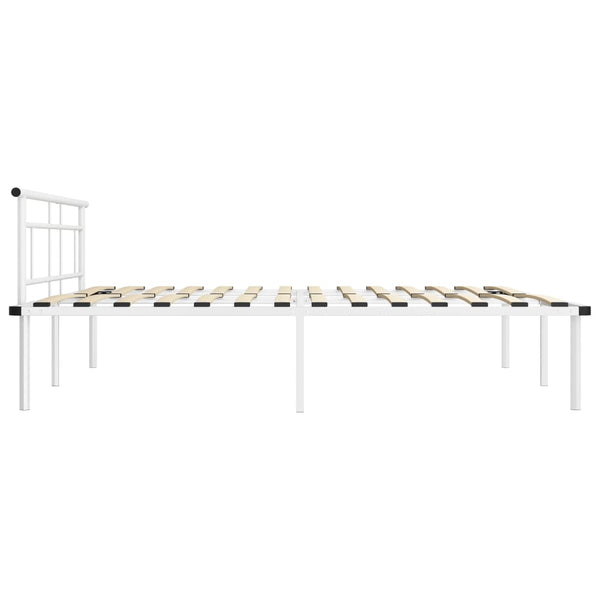 vidaXL Cadre de lit blanc métal 200x200 cm