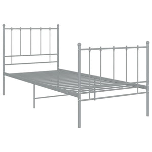 Graues Metallbett 100x200 cm