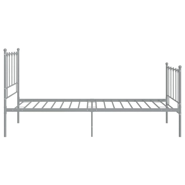 Graues Metallbett 100x200 cm