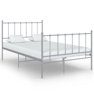 Graues Metallbett 120x200 cm