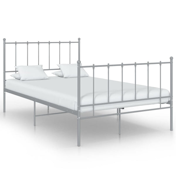 Graues Metallbett 120x200 cm