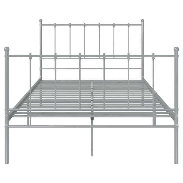 Graues Metallbett 120x200 cm