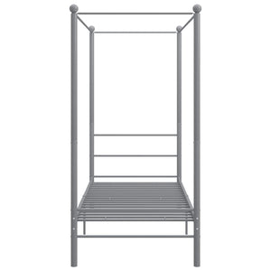 Himmelbett Grau Metall 90x200 cm