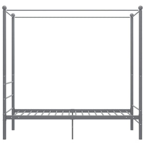 Himmelbett Grau Metall 90x200 cm