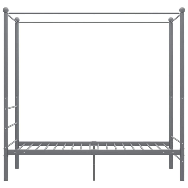 Himmelbett Grau Metall 90x200 cm