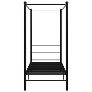 Schwarzes Metall Himmelbett 100x200 cm