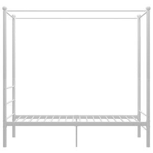 Himmelbett Metall Weiß 100x200 cm