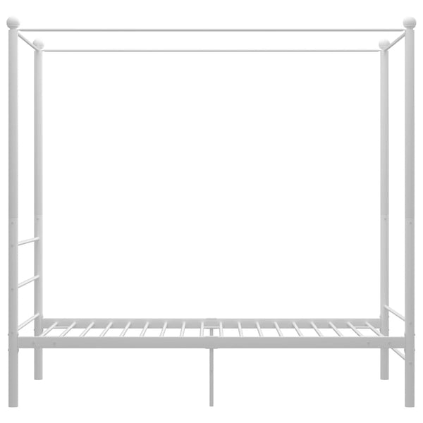 Himmelbett Metall Weiß 100x200 cm