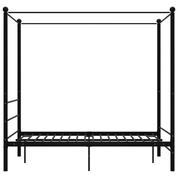 Himmelbett Schwarz Metall 120x200