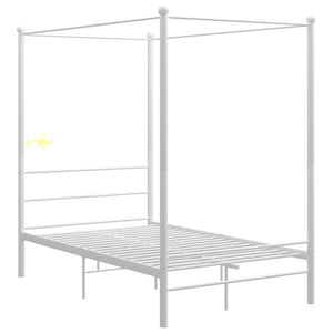 Himmelbett Weiß Metall 120x200