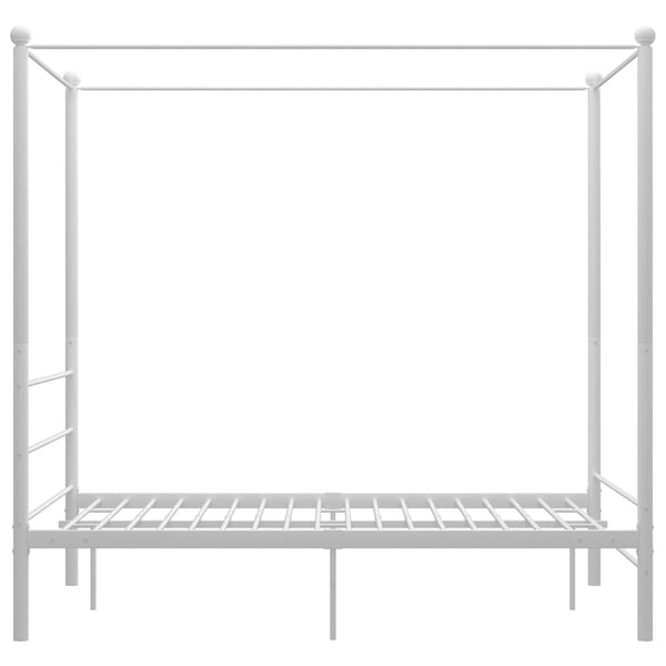 Himmelbett Weiß Metall 120x200