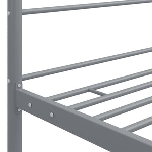 Graues Metall-Himmelbett 120x200 cm