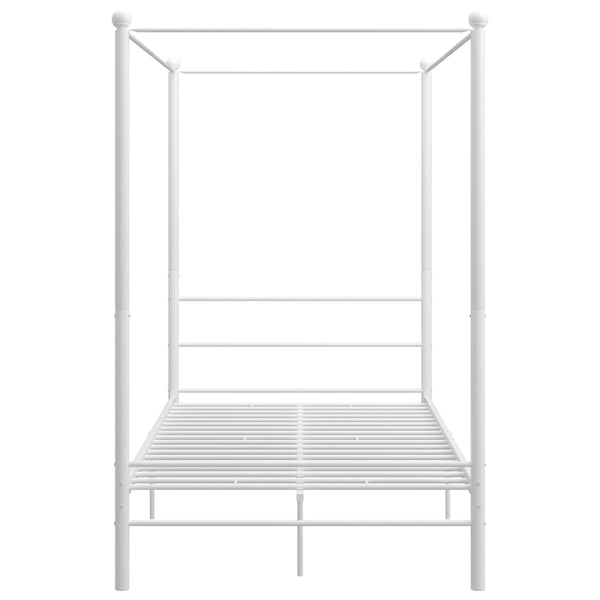 Himmelbett Metall Weiß 140x200 cm