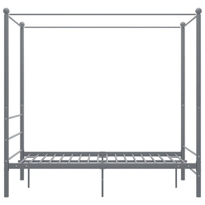 Himmelbett Grau Metall 140x200 cm