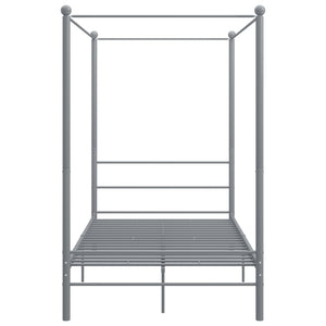 Himmelbett Grau Metall 140x200 cm