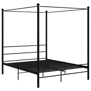 Schwarzes Metall Himmelbett 160x200 cm