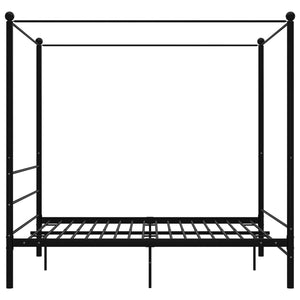 Schwarzes Metall Himmelbett 160x200 cm
