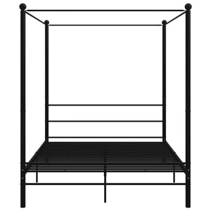Schwarzes Metall Himmelbett 160x200 cm