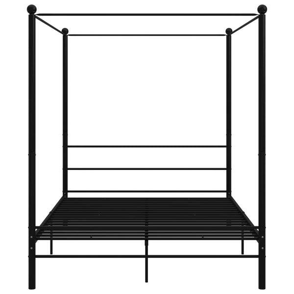Schwarzes Metall Himmelbett 160x200 cm