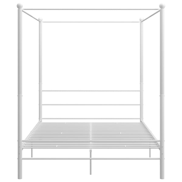 Himmelbett Metall Weiß 160x200 cm