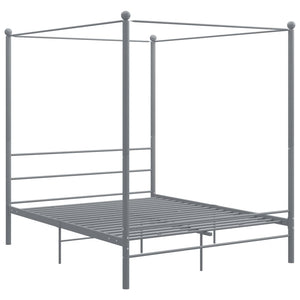 Himmelbett Grau Metall 160x200