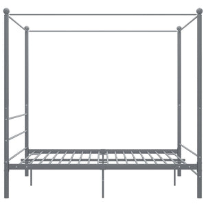 Himmelbett Grau Metall 160x200
