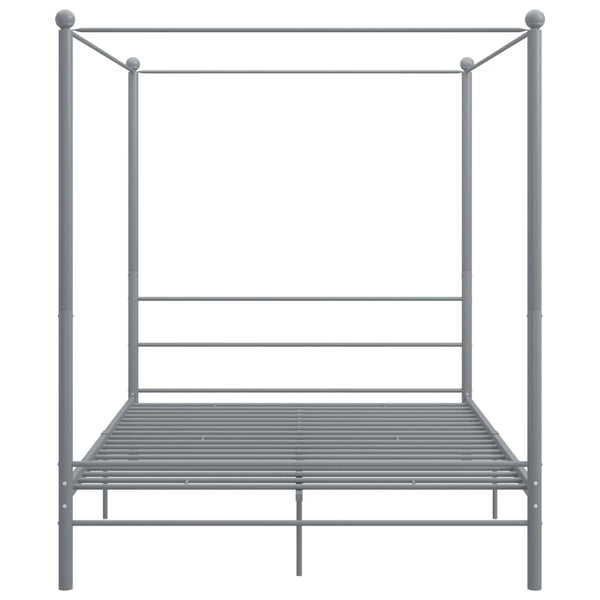 Himmelbett Grau Metall 160x200
