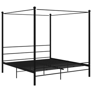 Schwarzes Metall Himmelbett 180x200 cm