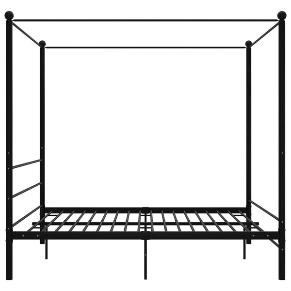 Schwarzes Metall Himmelbett 180x200 cm