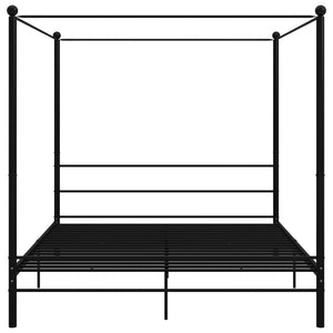 Schwarzes Metall Himmelbett 180x200 cm