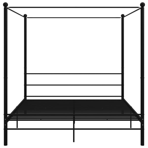 Schwarzes Metall Himmelbett 200x200 cm