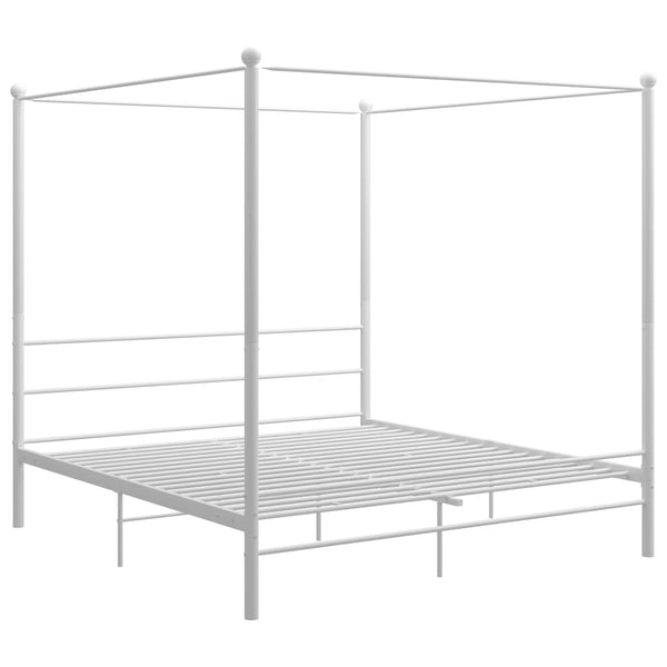 Himmelbett Weiß Metall 200x200