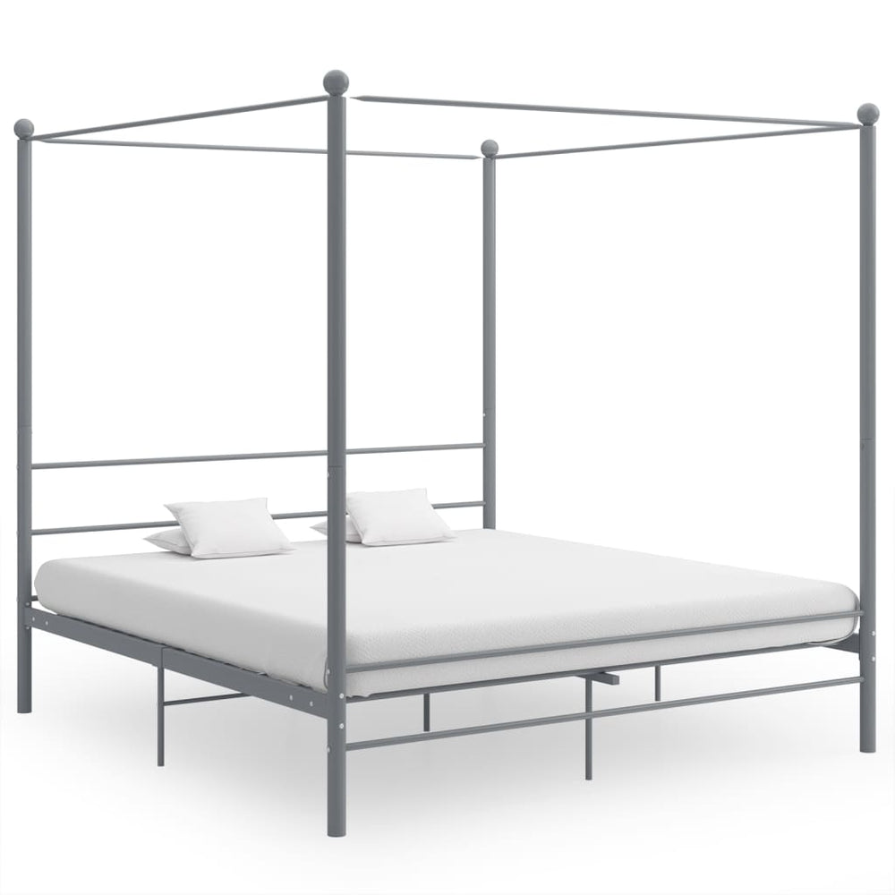 Himmelbett Grau Metall 200x200