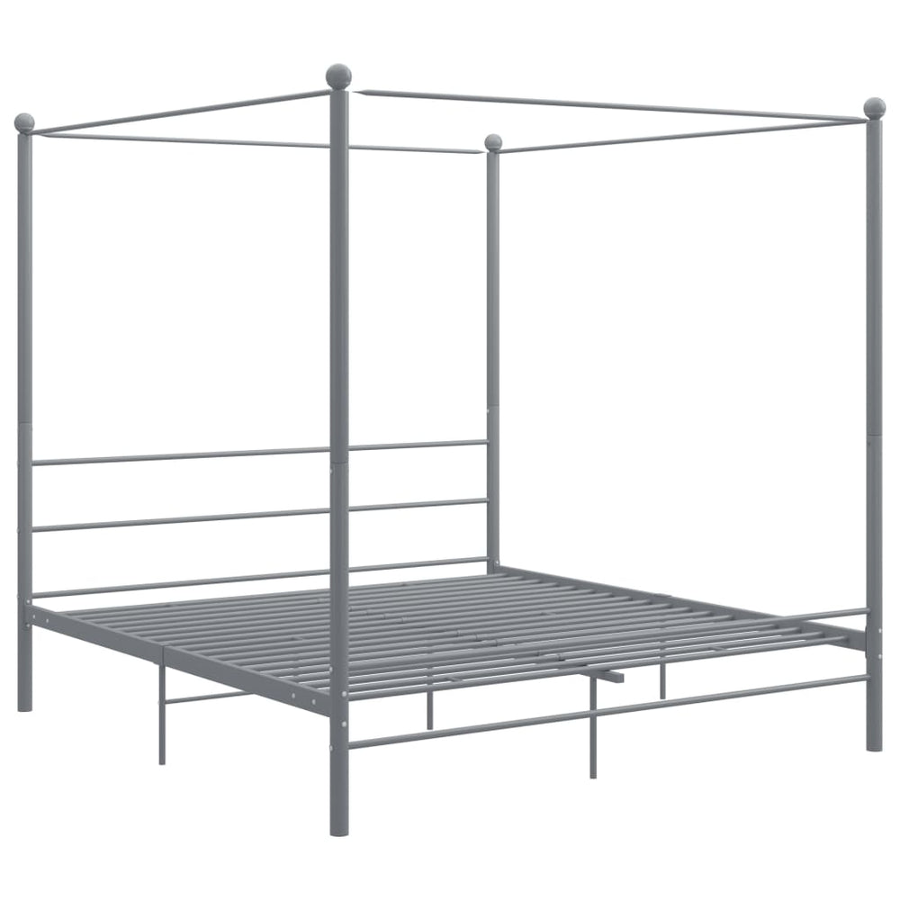 Himmelbett Grau Metall 200x200