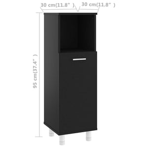 4-tlg. Badmöbel-Set Schwarz Holzwerkstoff