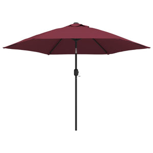 Sonnenschirm mit Metall-Mast 300 cm Bordeauxrot