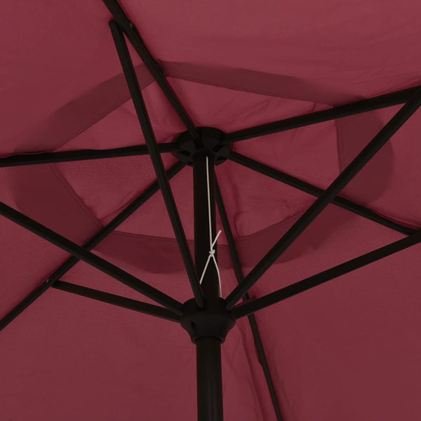 Sonnenschirm mit Metall-Mast 300 cm Bordeauxrot