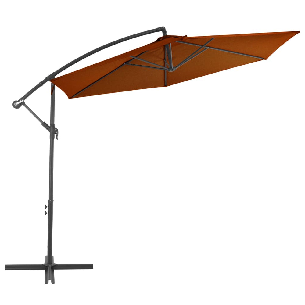 vidaXL Parasol déporté avec mât en aluminium 300 cm Terracota